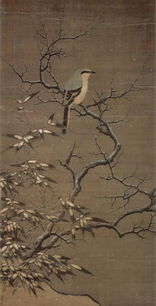 Chinese painting_snow tree and cold bird